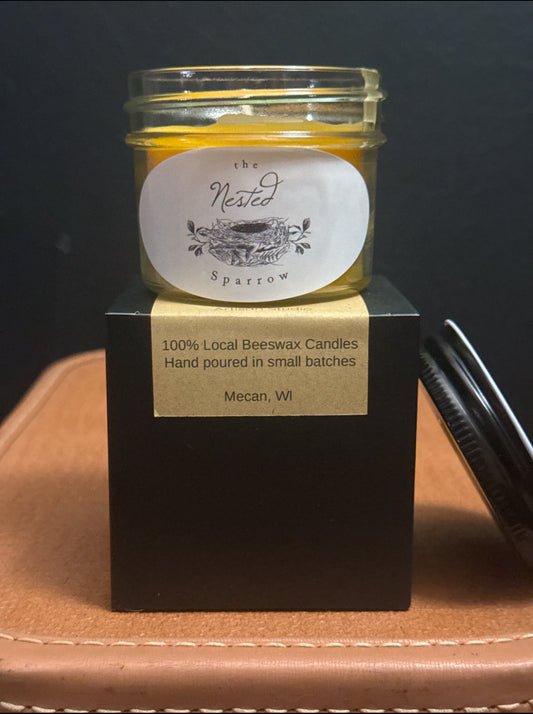 3.5 oz 100% Local Beeswax Candle